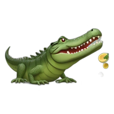 Crocodile qui mange Travis Scott sticker