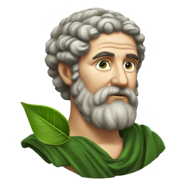 philosophus with a green laurel ancient greece sticker