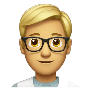 A Guy with glasses and ears from frog sticker