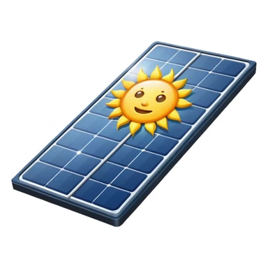 rectangualar solar panel with sun in background mainly using the color #4fd1d9 for the panel itself sticker