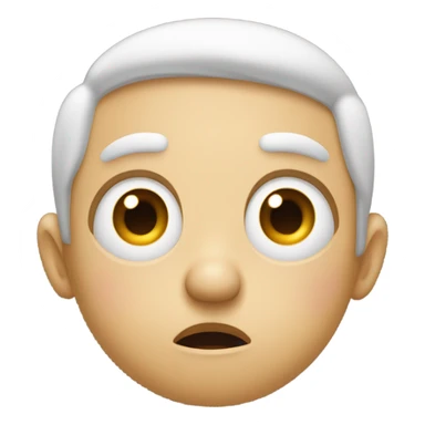 make me an emoji of a shocked anxious emoji using apple emoji font  sticker
