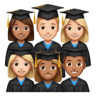 un grupo de estudiantes simpáticas sticker