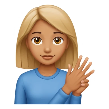 Girl giving handshake sticker