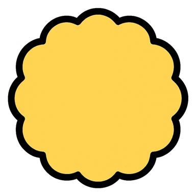 fluffy circle sticker
