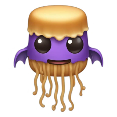 Peanut butter cute jellyfish with a bat sticker