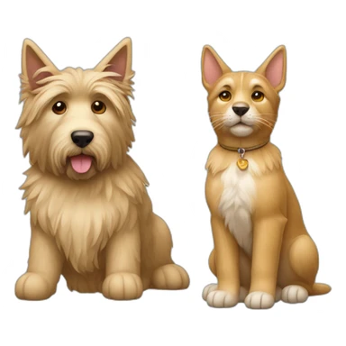 Berger picard avec chat roux sticker