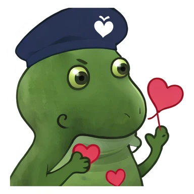 Octopus with hearts  sticker