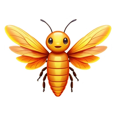 Firefly with wings on fire sticker