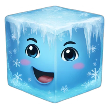 Frozen cube sticker