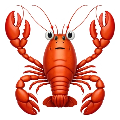 Lobster with crazy eyes sticker