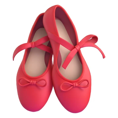 red ballet shoes crossed sticker