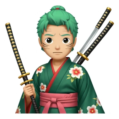 one piece zoro in land of wano sticker