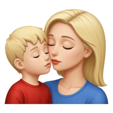 Mulher beijando testa do filho  sticker