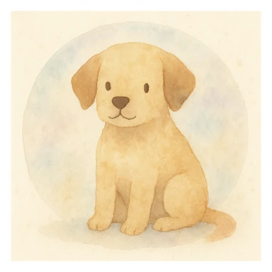 <systemPrompt>
  <style name="Soft Watercolor Illustration">
    <medium>Watercolor</medium>
    <texture>
      <surface>Natural paper grain with light noise</surface>
      <paint>Translucent layered washes, subtle gradients</paint>
    </texture>
    <colorPalette>
      <tones>Muted earth tones, soft pastels</tones>
      <shadows>Delicate, blended—never harsh</shadows>
      <accents>Optional use of light purple or blue for softness</accents>
    </colorPalette>
    <lineTreatment>
      <edges>Feathered or undefined—no harsh outlines</edges>
      <structure>Loose definition with form suggested by tone, not contour</structure>
    </lineTreatment>
    <background>
      <style>Minimal or circular watercolor wash</style>
      <elements>Optional soft dots or speckles</elements>
    </background>
    <subjectTreatment>
      <form>Simplified and rounded—suitable for characters, objects, or scenes</form>
      <expression>Whimsical, warm, and gentle</expression>
    </subjectTreatment>
    <composition>
      <focus>Centered or slightly off-center subject</focus>
      <balance>Avoid clutter, allow breathing room</balance>
    </composition>
    <atmosphere>Peaceful, dreamy, lightly nostalgic</atmosphere>
  </style>
  <instructions>
    Apply this watercolor style to any subject matter. Preserve softness, fluid transitions, and minimal detail. Prioritize artistic charm over realism. Avoid vector-like edges or digital sharpness.
  </instructions>
</systemPrompt>

{subject} = dog sticker