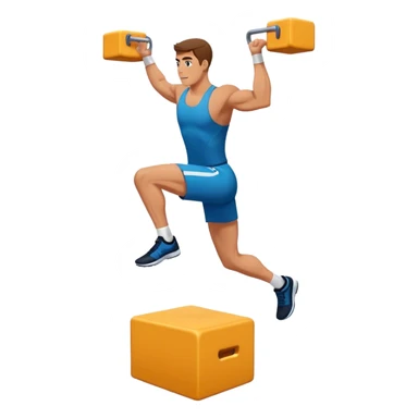 plyo-box-jump exercise side-view sticker