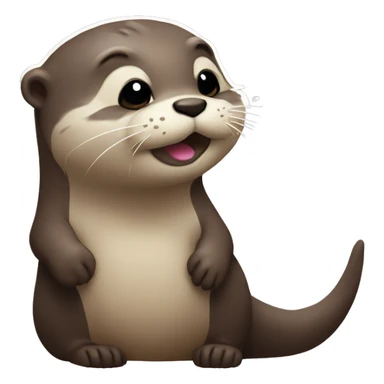 Little otter blowing a kiss sticker
