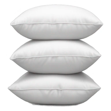 Three white pillows stacked  sticker