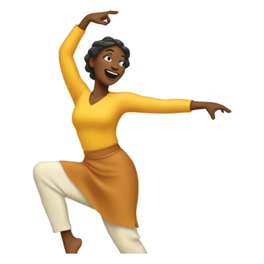 Dancing white woman sticker