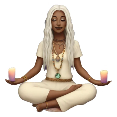 Hippie spiritual moon witch candles incense  sticker