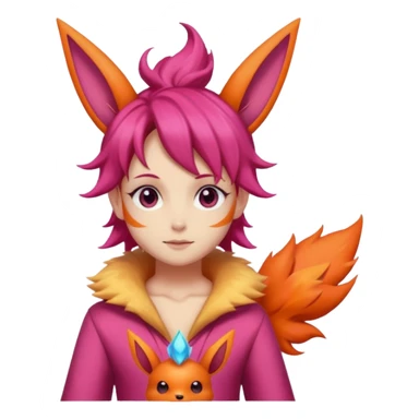 Magenta Brown Skinny Skeleton-Flareon-fairy sticker