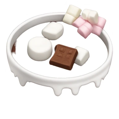 christmas burgundy colour cup with chocolate and marshmallows sticker