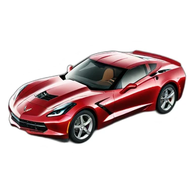 Corvette stingray rouge sticker