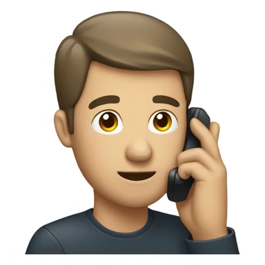 Man holding phone to his ear sticker