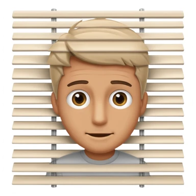 Male peeking through the blinds you can see his eyes sticker