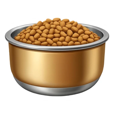 pet food in stainless bowl sticker