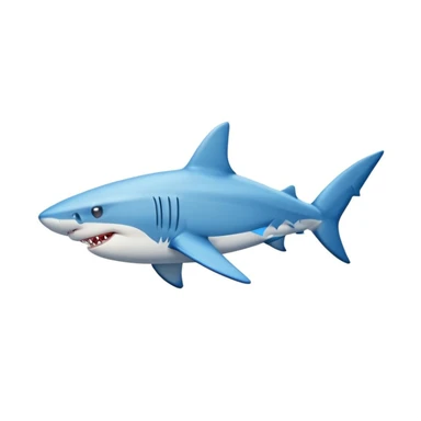 As un tiburón con zapatilas nike azules sticker