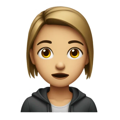 Girl looking at someone that is annoyed sticker