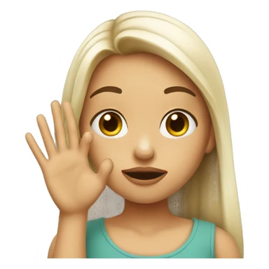 Girl blow a kiss with her hand  sticker