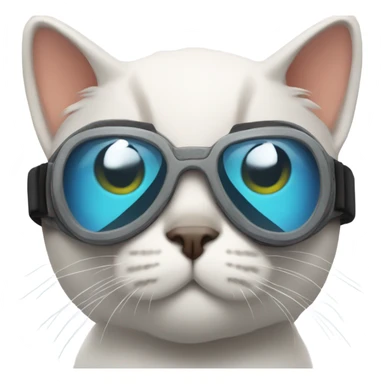 Cat with goggles sticker