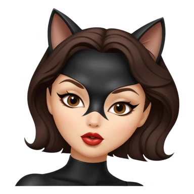 Cat woman sexy ojos marrones manda beso sticker