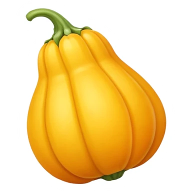 squash fruit, simple and clear, yellow-orange color sticker
