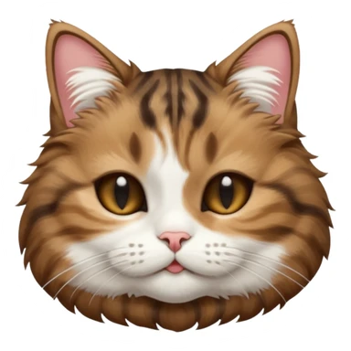 dark brown tabby and white cat in funny positions upside down with eyes closed sticker