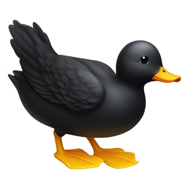 Rubber duck looks like a blackbird sticker