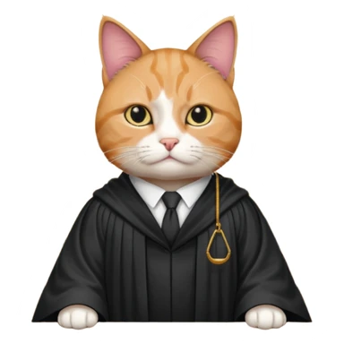 cat lawyer won the case in court sticker