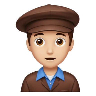 chocolate brown y2k newspaper boy cap only sticker