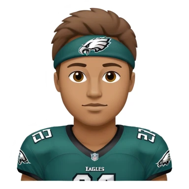 CHAD wearing a Philadelphia Eagles jersey sticker