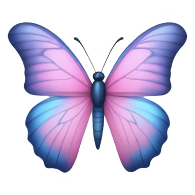 Pink and blue butterfly sticker