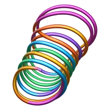 Bouncing slinky sticker