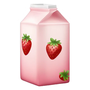 Strawberry milk carton sticker