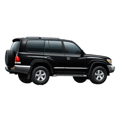 one black toyota land cruiser 100 sticker