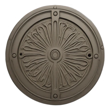 Art nouveau manhole cover sticker
