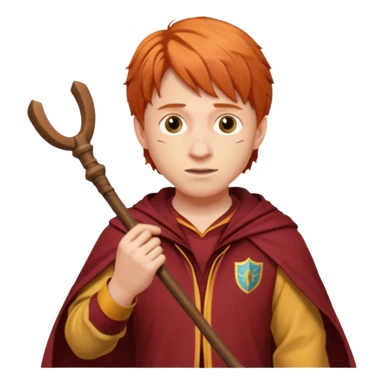 ron weasley with Quidditch Clothes holds a Quaffle  sticker