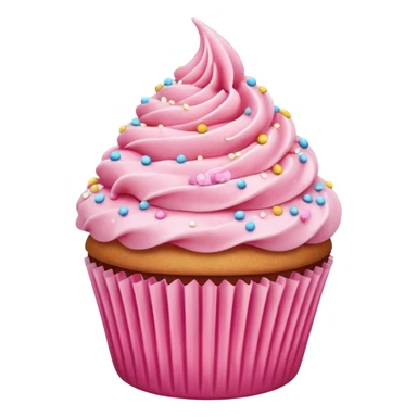 Cupcake with pink icing sticker