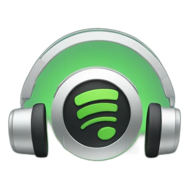 Spotify logo with heaphones sticker