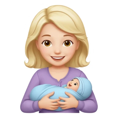 woman with eros baby clothes sticker