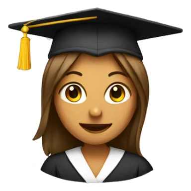 Graduate girl student sticker